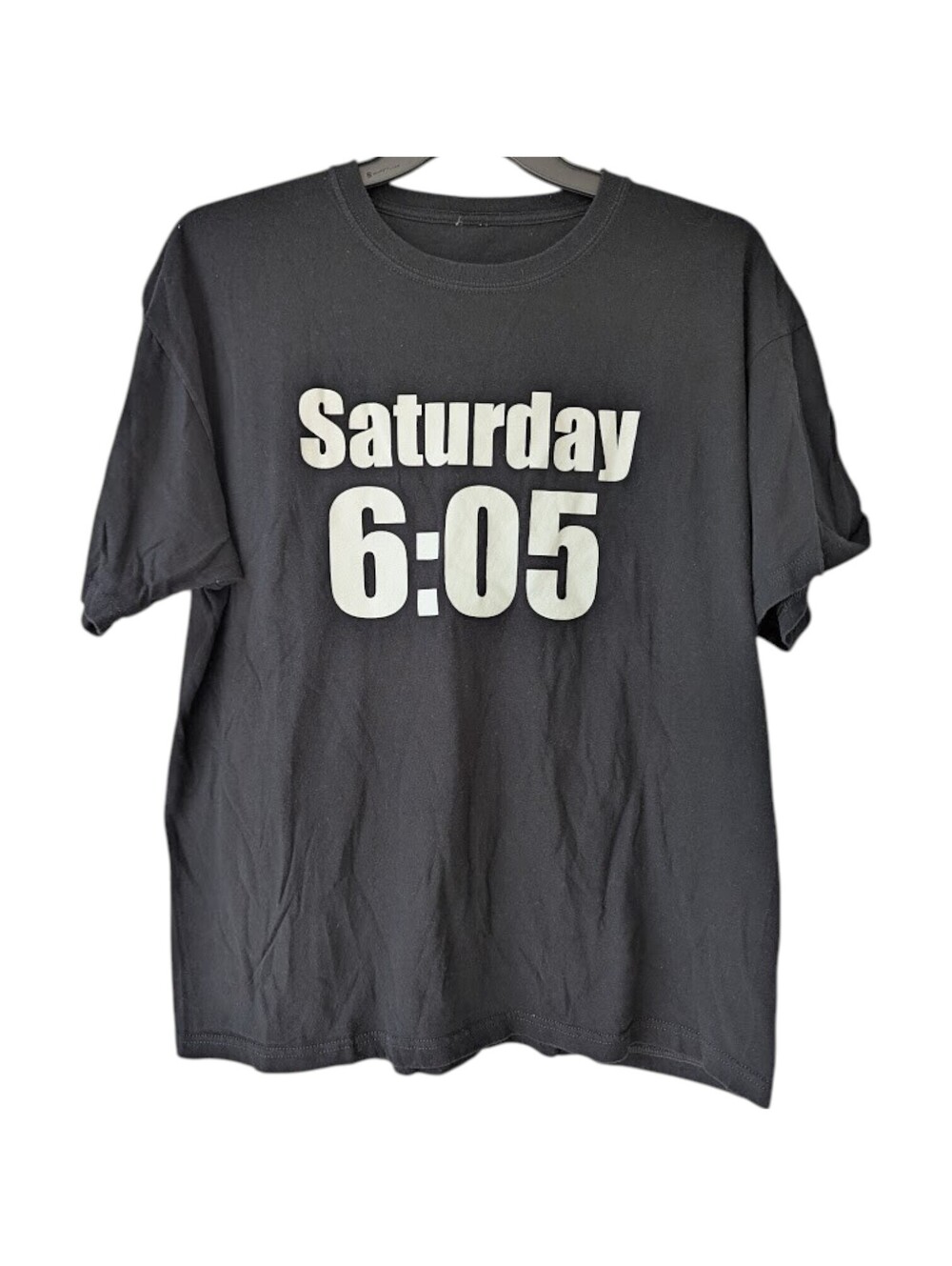 Vintage Saturday 6:05 Shirt XL WCW Mothership GCW Rhodes Pro Wrestling Tee Black